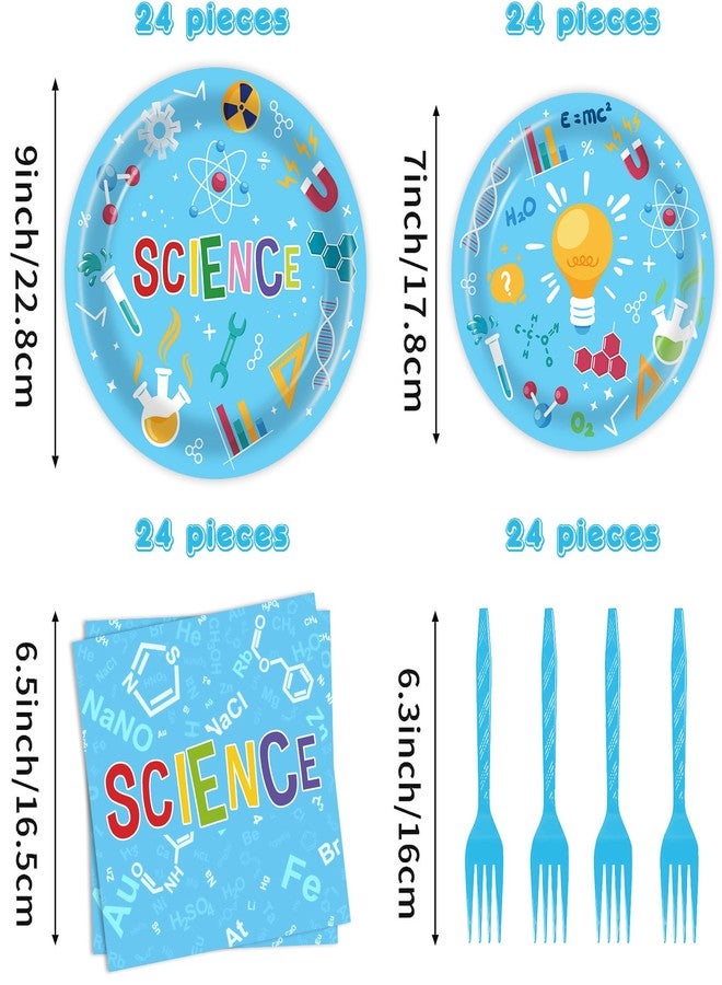 BQK 96 Pcs Science Birthday Plates - Science Party Supplies & Decorations - Image 2